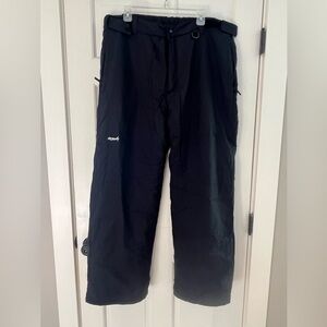 SkiGearMen's Pants Black Insulated Snow Ski Snowboard XXL 2XL